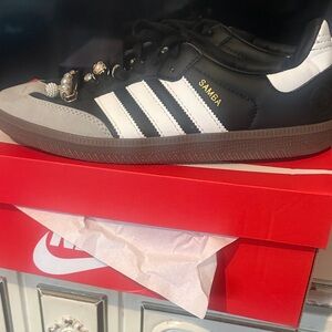 Adidas Samba Black White Gold Sneakers